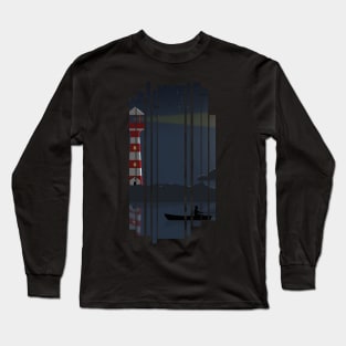 Lighthouse with a fisherman Long Sleeve T-Shirt